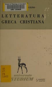Tapa de Letteratura greca cristiana