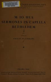 Tapa de Sermones in Capella Bethlehem