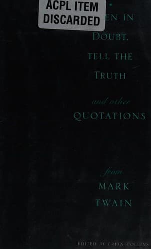 Tapa de When In Doubt, Tell the Truth