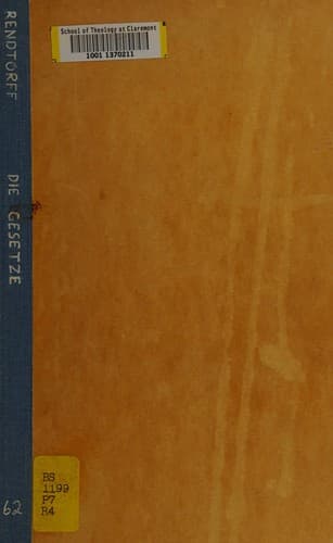 Tapa de Die Gesetze in der Priesterschrift