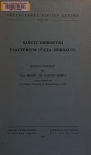 Tapa de Sancti Hieronymi Psalterium iuxta Hebraeos