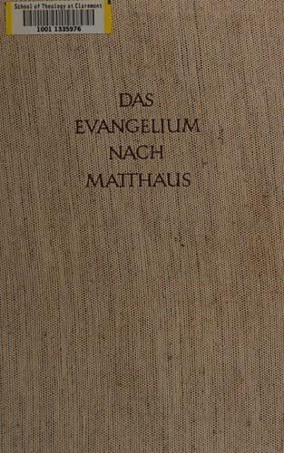 Tapa de Das Evangelium nach Matthäus