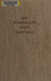 Tapa de Das Evangelium nach Matthäus