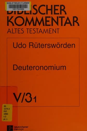 Tapa de Deuteronomium