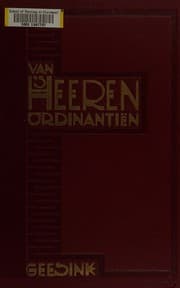 Tapa de Van's heeren ordinantiën