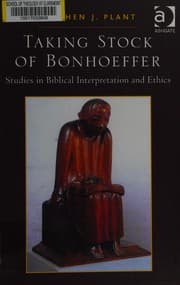 Tapa de Taking stock of Bonhoeffer