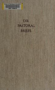 Tapa de Die Pastoralbriefe