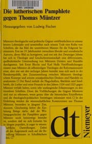 Tapa de Die Lutherischen Pamphlete gegen Thomas Müntzer