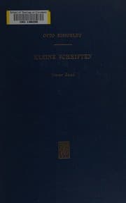 Tapa de Kleine Schriften