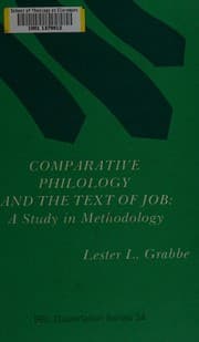 Tapa de Comparative philology and the text of Job