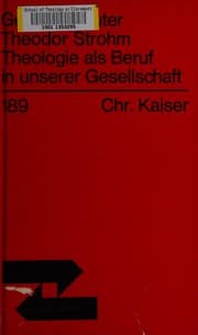 Tapa de Theologie als Beruf in unserer Gesellschaft