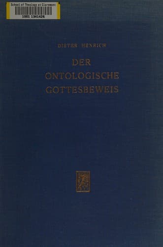 Tapa de Der ontologische Gottesbeweis