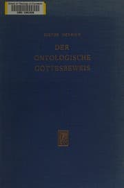 Tapa de Der ontologische Gottesbeweis