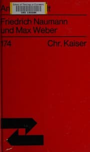 Tapa de Friedrich Naumann und Max Weber