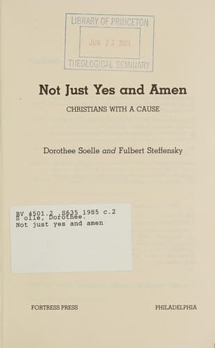 Tapa de Not just yes and amen