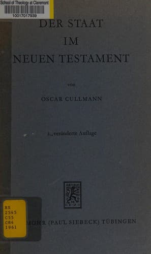 Tapa de Der Staat im Neuen Testament