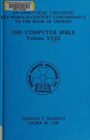 Tapa de An analytical linguistic key-word-in-context concordance to the Book of Genesis
