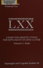Tapa de Computer Assisted Tools for Septuagint Studies (CATSS)