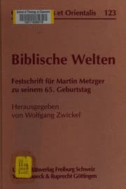 Tapa de Biblische Welten