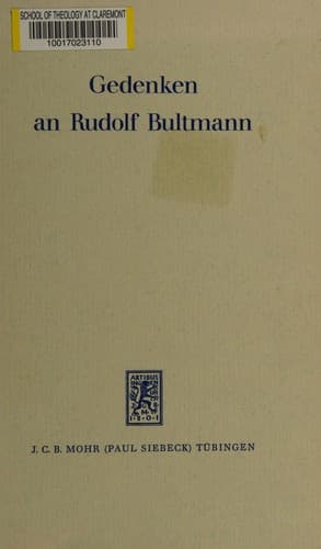 Tapa de Gedenken an Rudolf Bultmann