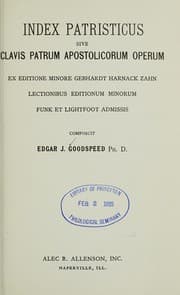 Tapa de Index patristicus