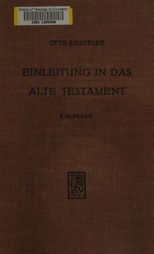 Tapa de Einleitung in das Alte Testament