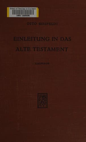 Tapa de Einleitung in das Alte Testament