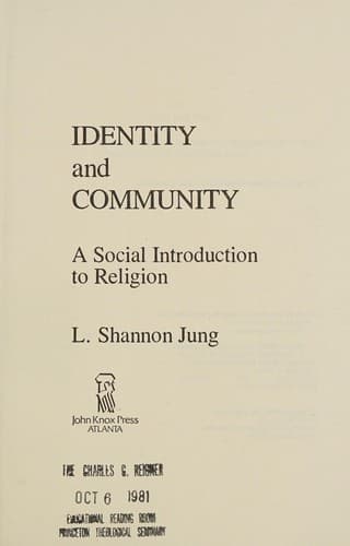 Tapa de Identity and community