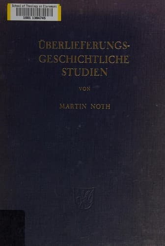Tapa de Überlieferungsgeschichtliche Studien
