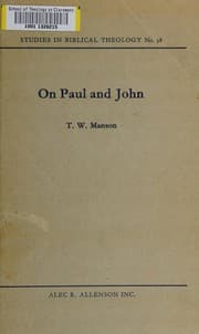Tapa de On Paul and John, some selected theological themes