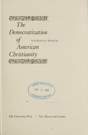 Tapa de The democratization of American Christianity