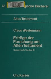 Tapa de Erträge der Forschung am Alten Testament