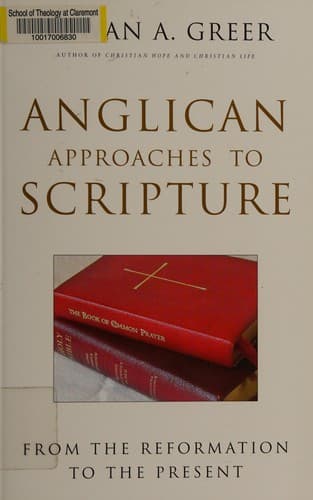 Tapa de Anglican approaches to Scripture