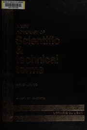 Tapa de A new dictionary of scientific and technical terms