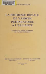 Tapa de La promesse royale de Yahweh preparatoire a l'alliance