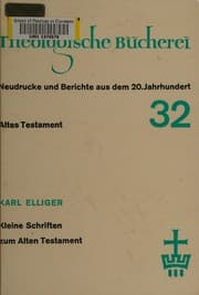 Tapa de Kleine Schriften zum Alten Testament