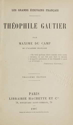 Tapa de Théophile Gautier