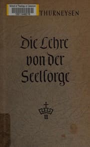 Tapa de Die Lehre von der Seelsorge