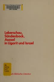 Tapa de Leberschau, Sündenbock, Asasel in Ugarit und Israel