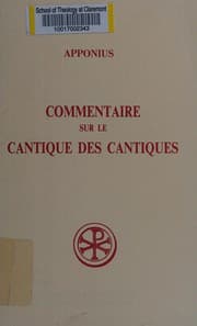 Tapa de Commentaire sur le cantique des cantiques