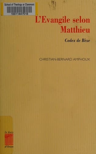 Tapa de L'Evangile selon Matthieu