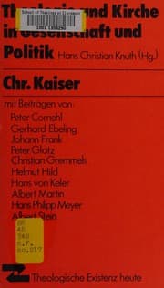 Tapa de Theologie und Kirche in Gesellschaft und Politik