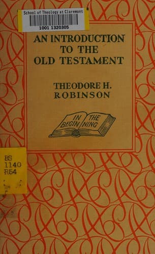 Tapa de An introduction to the Old Testament