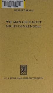 Tapa de Wie man über Gott nicht denken soll