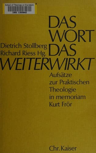 Tapa de Das Wort, das weiterwirkt