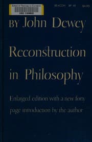 Tapa de Reconstruction in philosophy