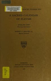 Tapa de A sacred calendar of Eleusis