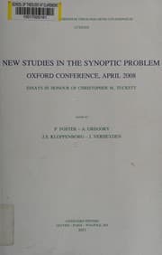 Tapa de New studies in the synoptic problem
