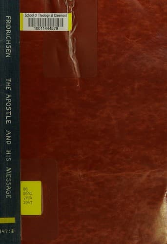 Tapa de The apostle and his message