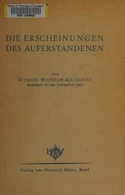 Tapa de Die Erscheinungen des Auferstandenen